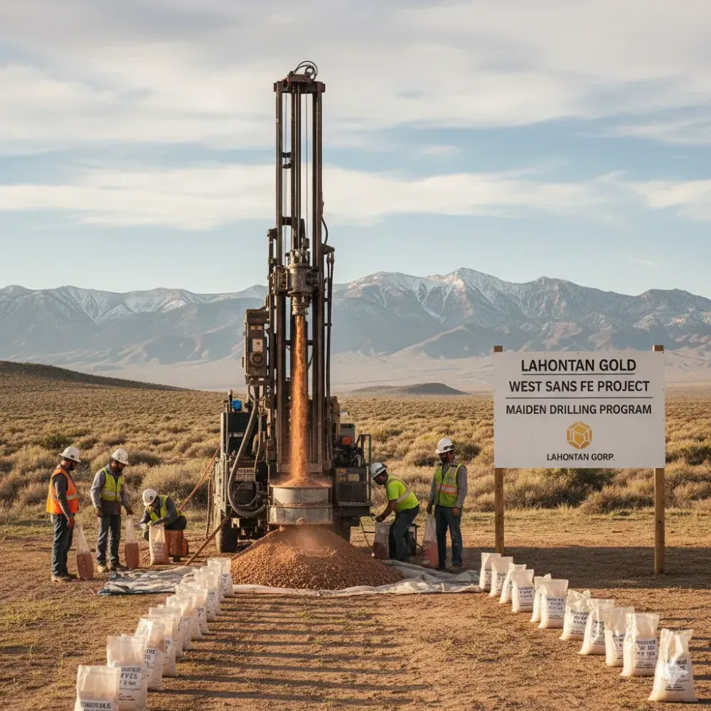 LAHONTAN DRILLS THICK, SHALLOW OXIDE GOLD AT WEST SANTA FE: 55m GRADING 1.00 g/t AuEq INCLUDING 17m GRADING 1.75 g/t AuEq
