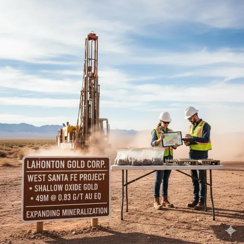 Lahontan Drills More Shallow Oxide Gold at West Santa Fe: 49m Grading 0.83 g/t Au Eq Including 11m Grading 1.83 g/t Au Eq
