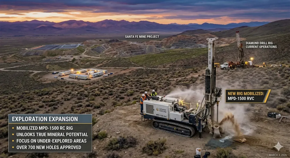 Lahontan Mobilizes Second Drill Rig to Santa Fe