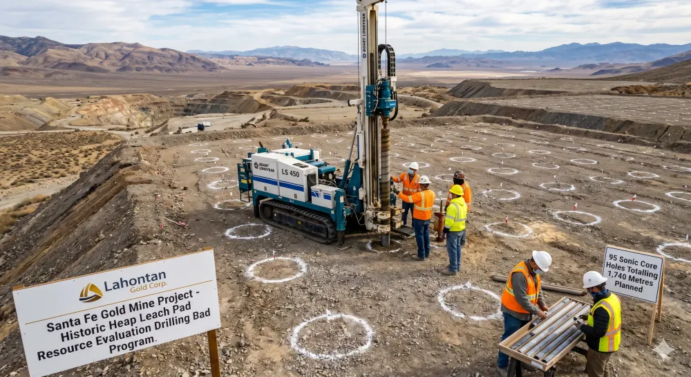 Lahontan to Drill Historic Santa Fe Heap Leach Pads for Residual Gold & Silver