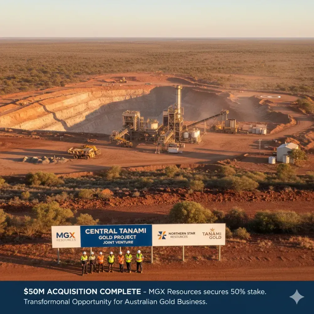 MGX completes $50m Central Tanami JV acquisition