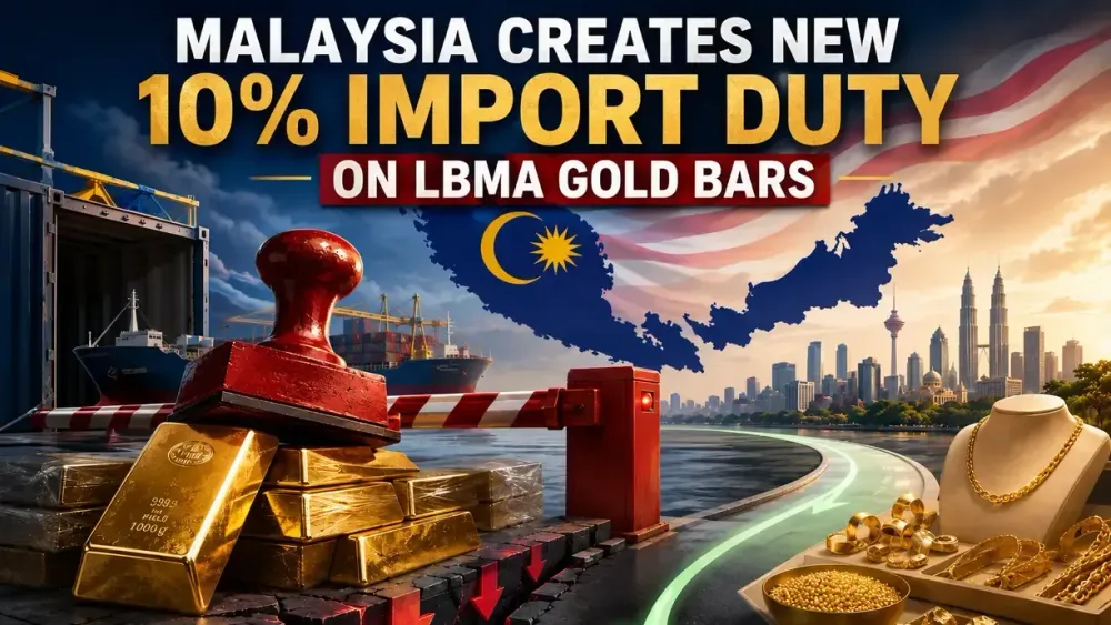 Malaysia follows India’s example with new 10% import duty on LBMA gold bars