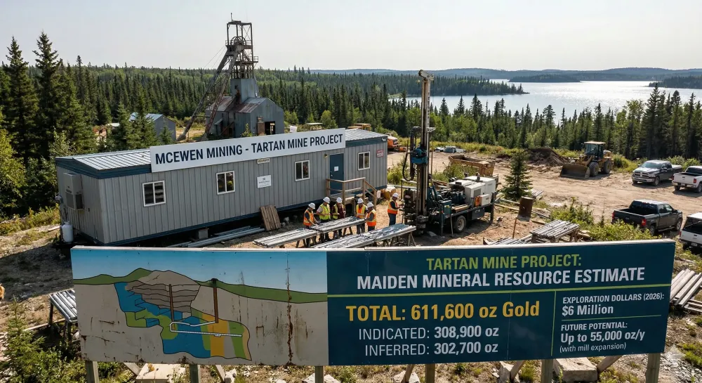 McEwen publishes maiden gold resource at Tartan
