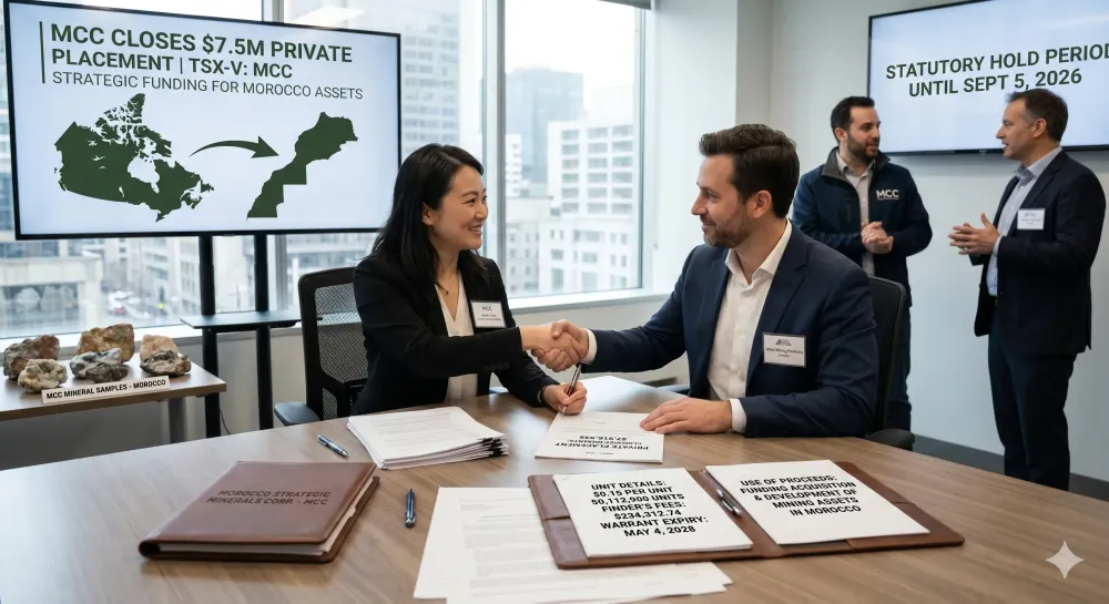 Morocco Strategic Closes Private Placement for a Total Amount of $7.5 Millions