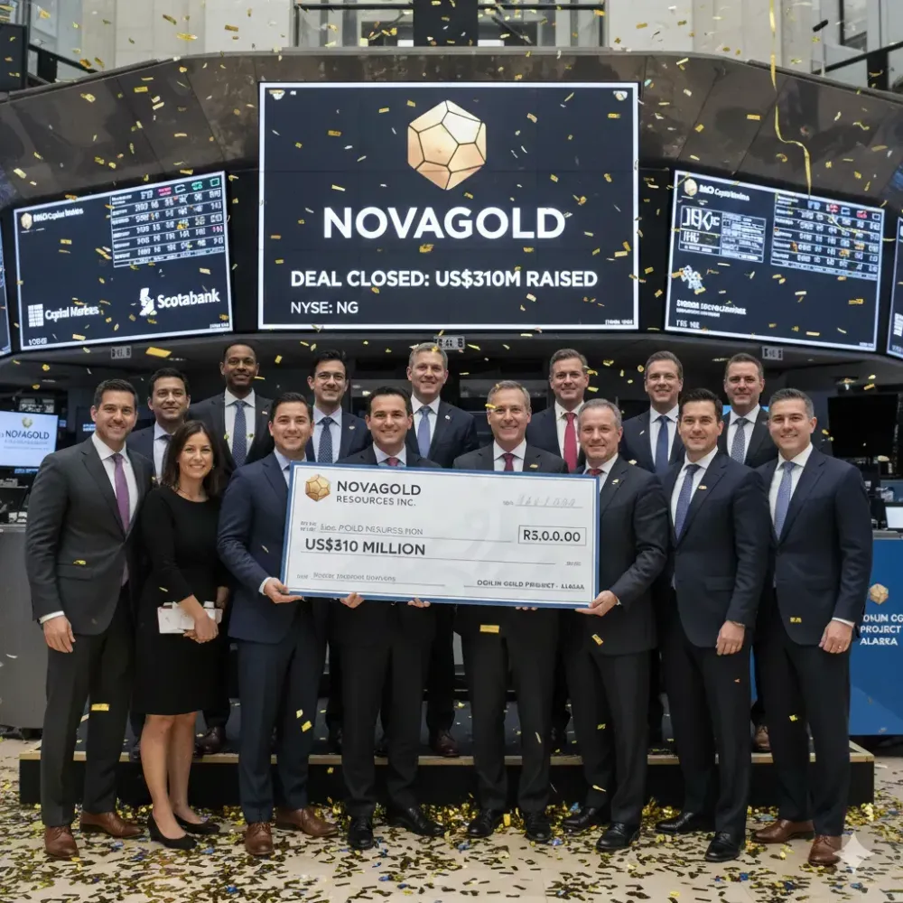 NOVAGOLD Announces Closing of Upsized Bought Deal for Gross Proceeds of US$310 Million