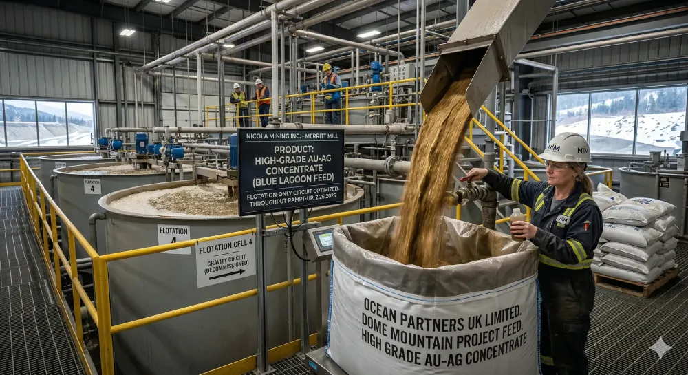 Nicola Mining Ramps Up Production of High Grade Gold and Silver Concentrate