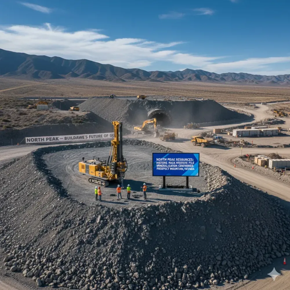 North Peak Confirms Historic Waste Rock Pile Mineralisation with Sonic Drilling and Completion of 2025 Reverse Circulation Exploration Drilling Program at Prospect Mountain, Nevada