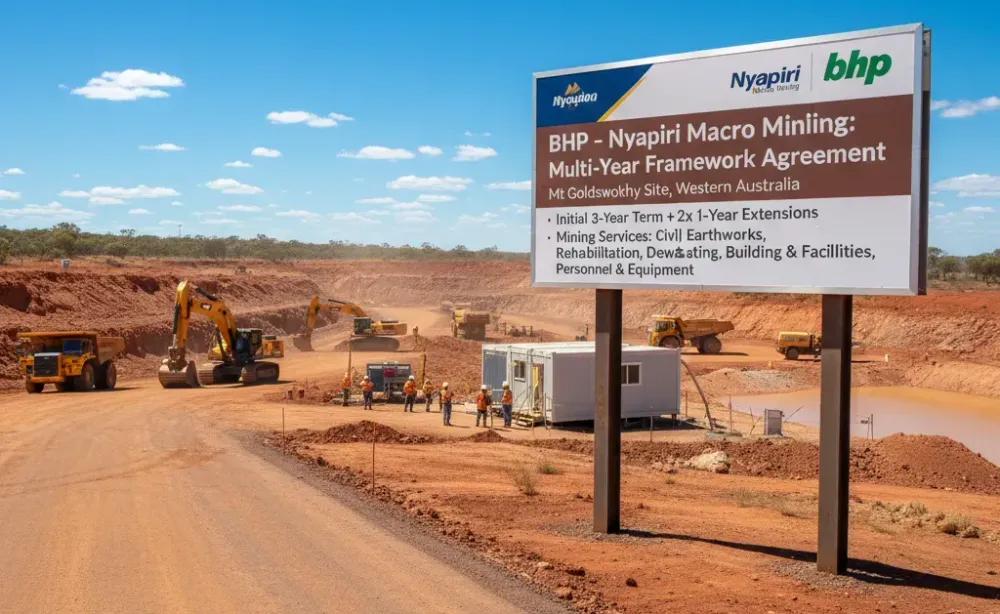 Nyapiri Macro secures multi-year framework agreement with BHP