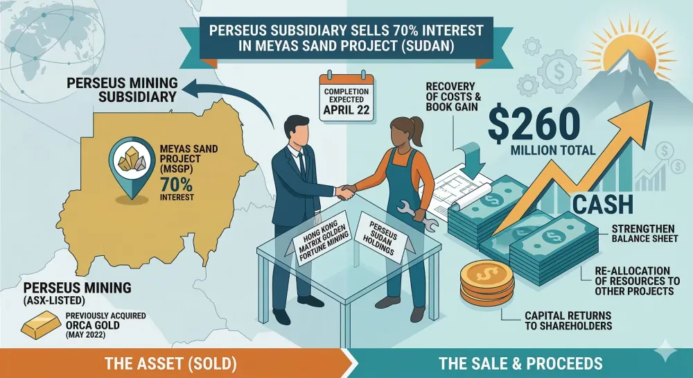 Perseus subsidiary sells interest in Sudan project