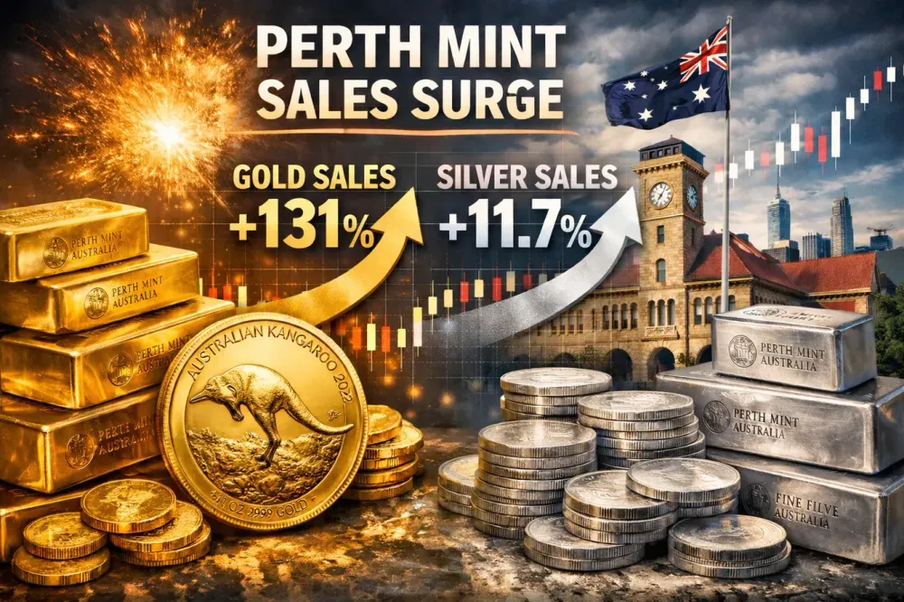 Perth Mint gold sales skyrocket 131% in February, silver sales rise 11.7%