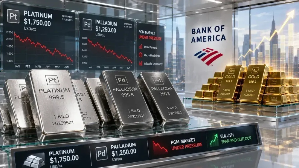 Platinum, palladium extend losses as Bank of America maintains bullish year-end price outlook