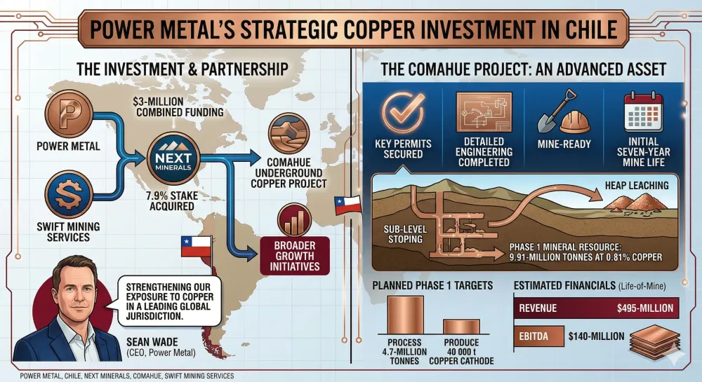 Power Metal makes strategic copper investment in Chile