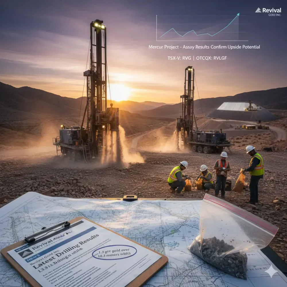 Revival Gold Provides Update and Latest Results From Drilling at the Mercur Gold Project in Utah