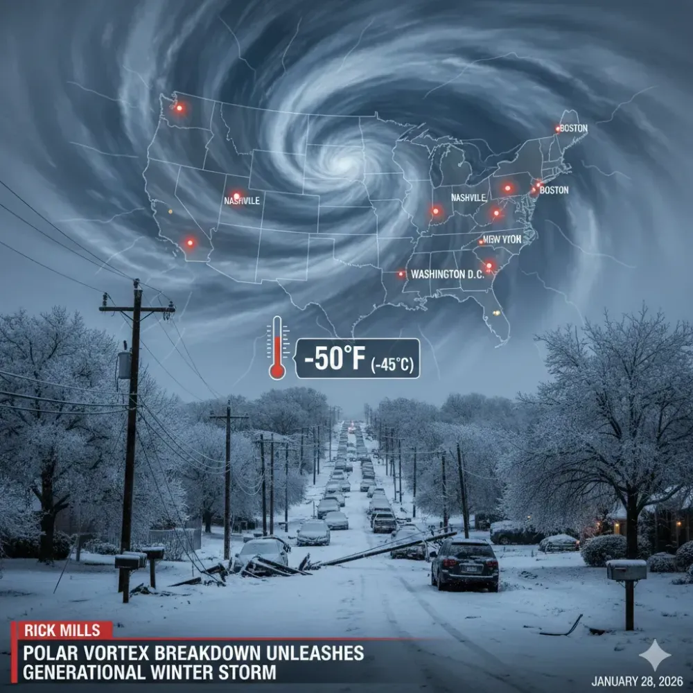 Rick Mills – “Polar vortex breakdown unleashes massive winter storm affecting two-thirds of United States”