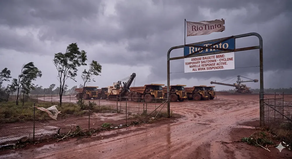 Rio shuts bauxite mines as cyclone hits northeast Australia