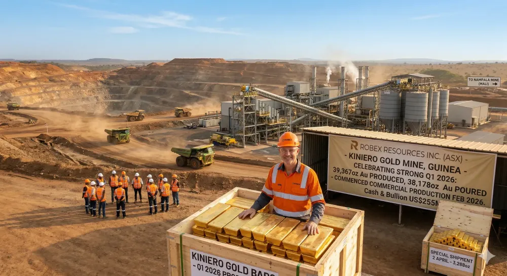 Robex Reports Kiniero Quarter 1 Production Update