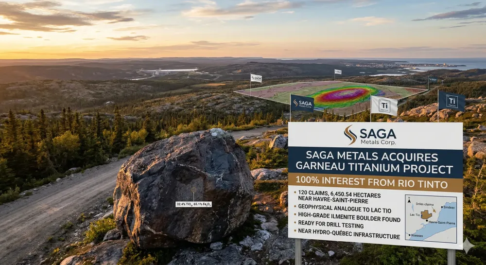 SAGA Metals Acquires Strategic Titanium Assets from Rio Tinto in Quebec