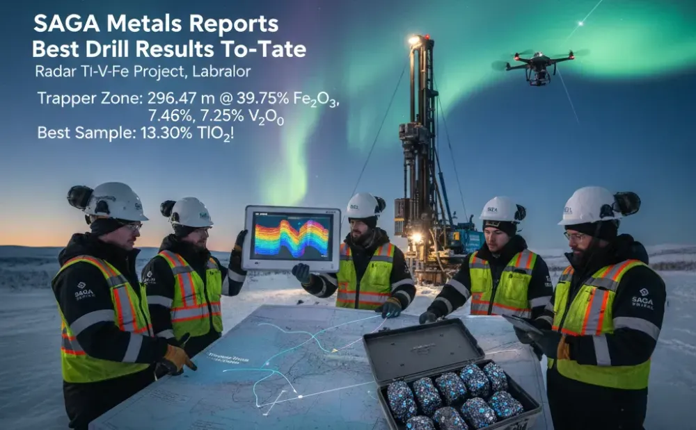 SAGA Metals Reports Best Drill Results To-Date at Radar Ti-V-Fe Project in Labrador