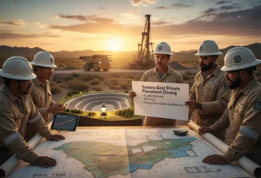 SONORO GOLD ANNOUNCES CLOSING OF OVERSUBSCRIBED $4.9M PRIVATE PLACEMENT
