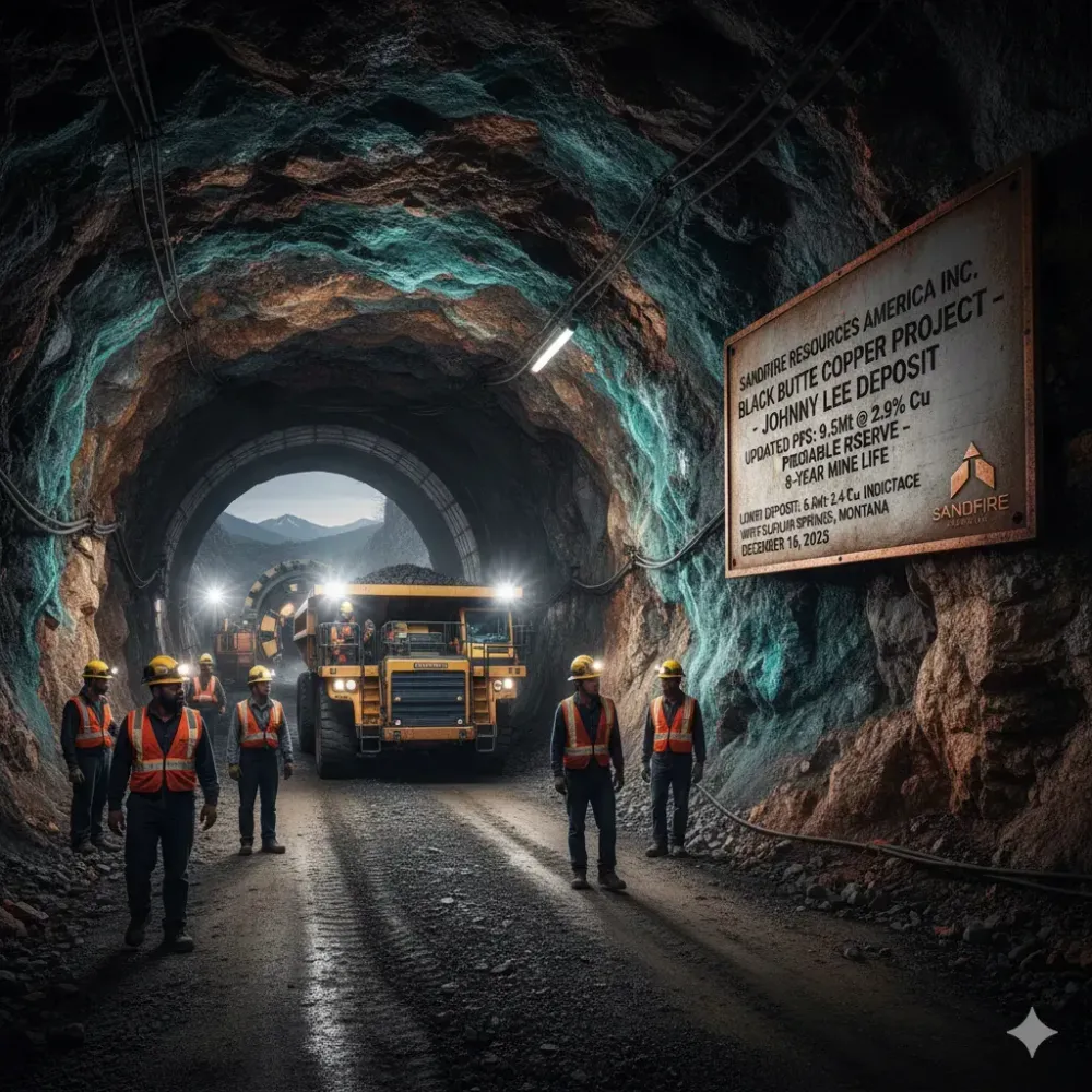 Sandfire Resources America Announces Results of Updated Pre-Feasibility Study for the Johnny Lee Deposit and Updated Mineral Resource for the Lowry Deposit at the Black Butte Copper Project
