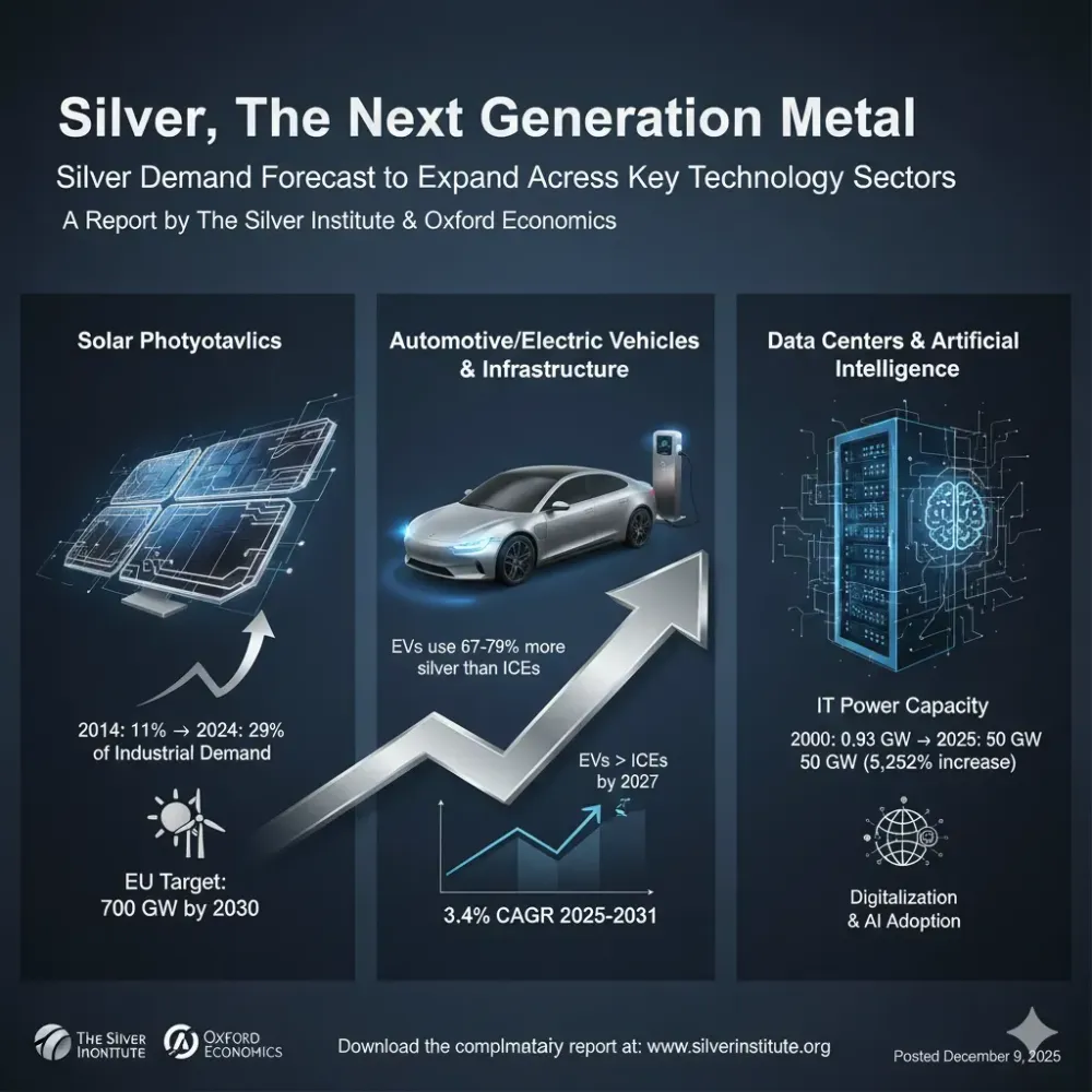 Silver Demand Forecast to Expand Across Key Technology Sectors