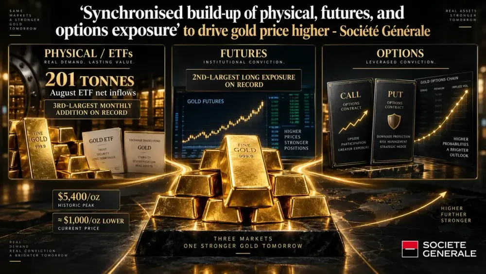 ‘Synchronised build-up of physical, futures, and options exposure’ to drive gold price higher - Société Générale