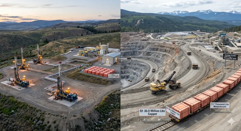 Taseko Updates Florence Copper and Gibraltar First Quarter Production