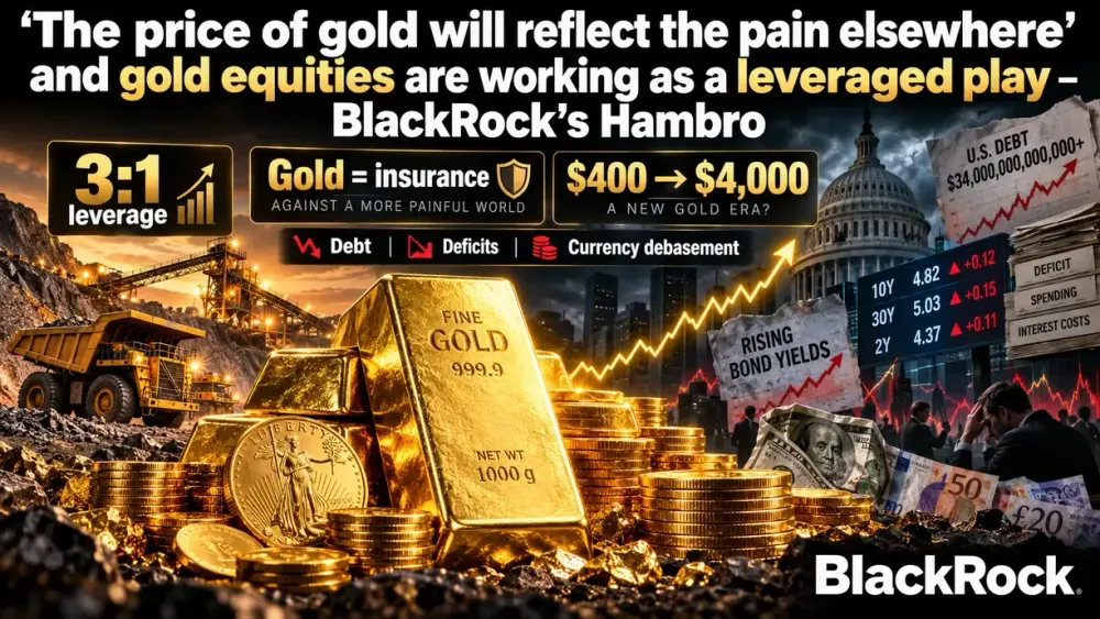 ‘The price of gold will reflect the pain elsewhere’ and gold equities are working as a leveraged play – BlackRock’s Hambro