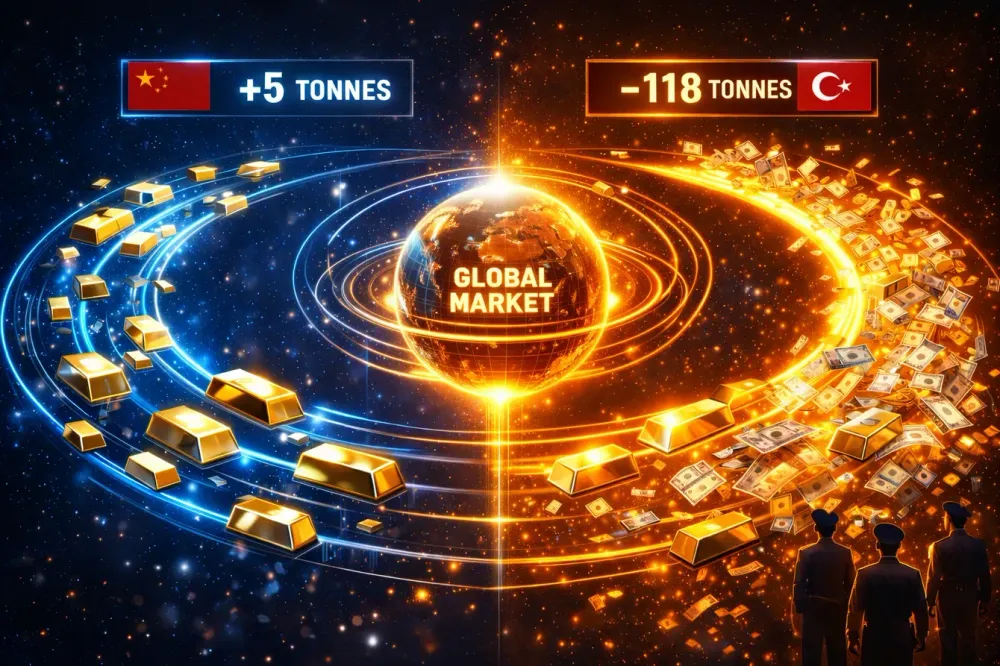 The push and pull of central bank gold: China buys 5 tonnes and Turkey monetizes 118 tonnes in March