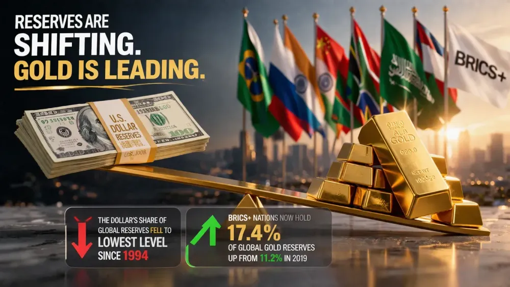 ‘The shift from dollar reserves to gold is not a prediction but a trend’ and BRICS+ demand could drive the whole gold market - EBC