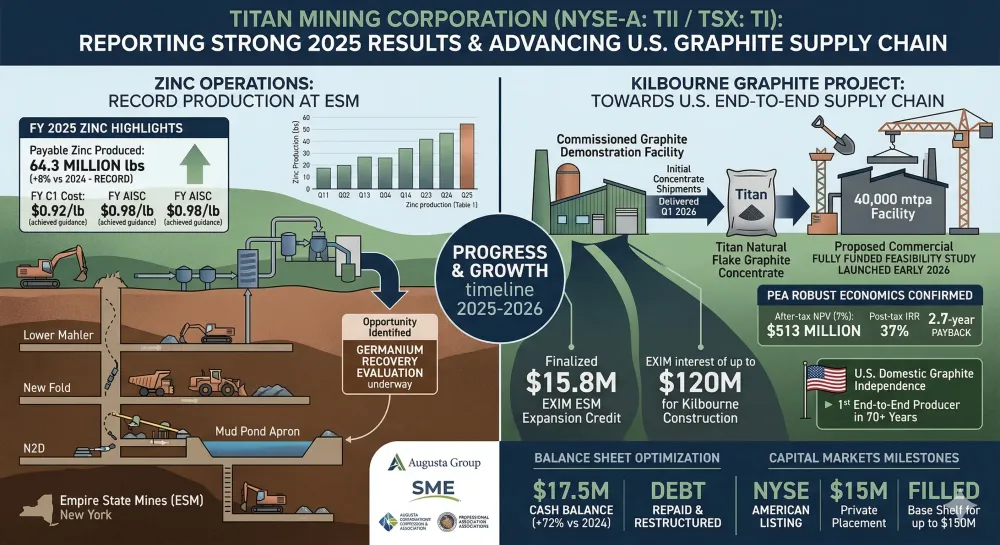 Titan Mining Reports Strong 2025 Results as Kilbourne Graphite Project Advances