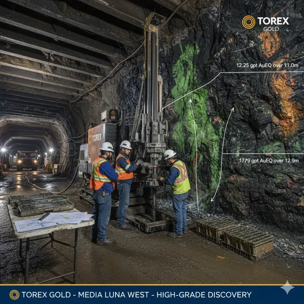 Torex Gold Reports Promising Drill Results from Media Luna West