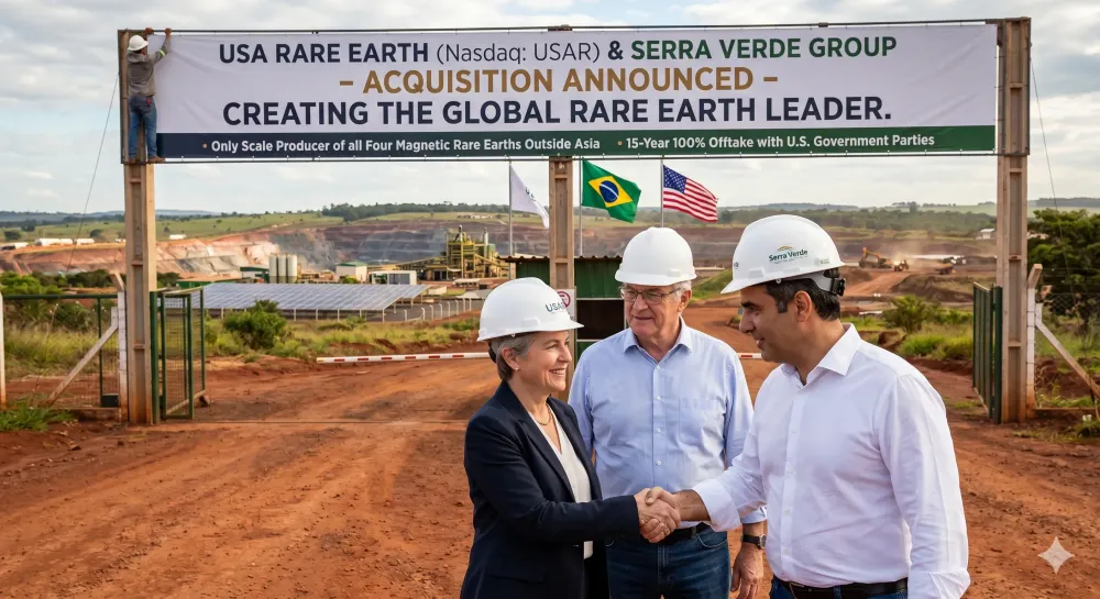 USA Rare Earth Announces Definitive Agreement to Acquire Serra Verde Group for ~$2.8 Billion, Creating the Global Rare Earth Leader