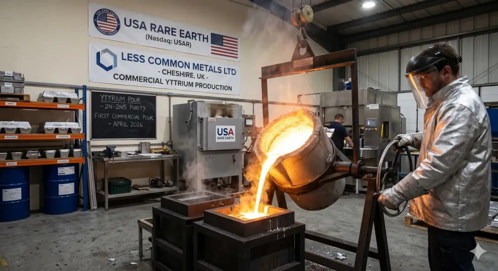 USA Rare Earth Completes First Commercial Yttrium Metal Production