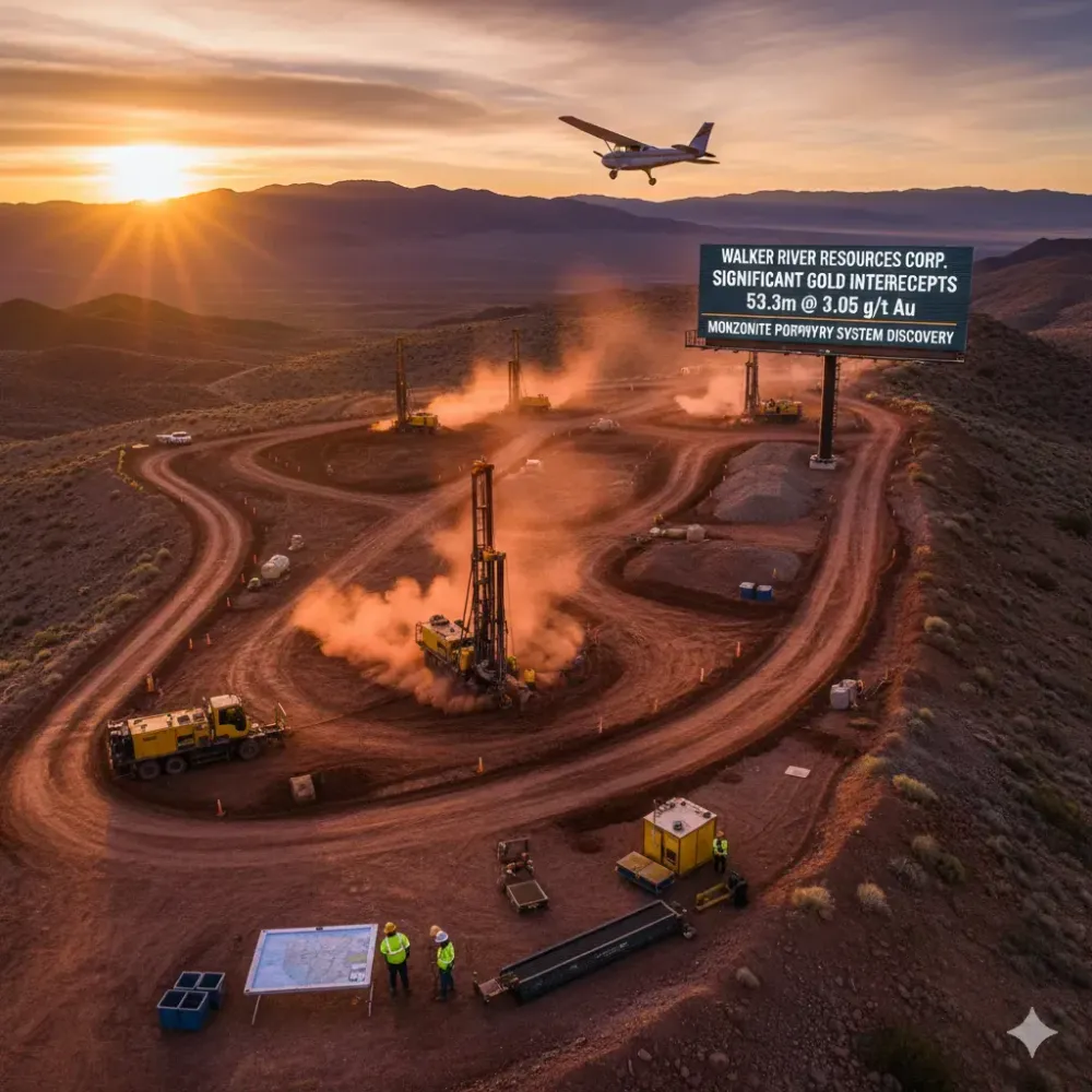 WALKER RIVER ANNOUNCES SIGNIFICANT GOLD INTERCEPTS AT THE LAPON CANYON GOLD PROJECT