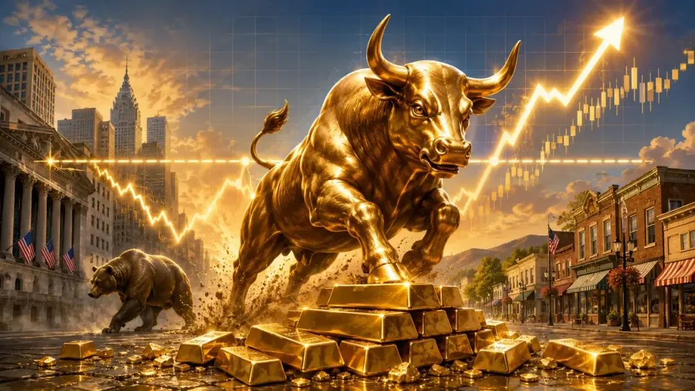 Wall Street goes full-bull on gold as rate-hike bets recede, Main Street maintains bullish majority with Fed minutes on the menu