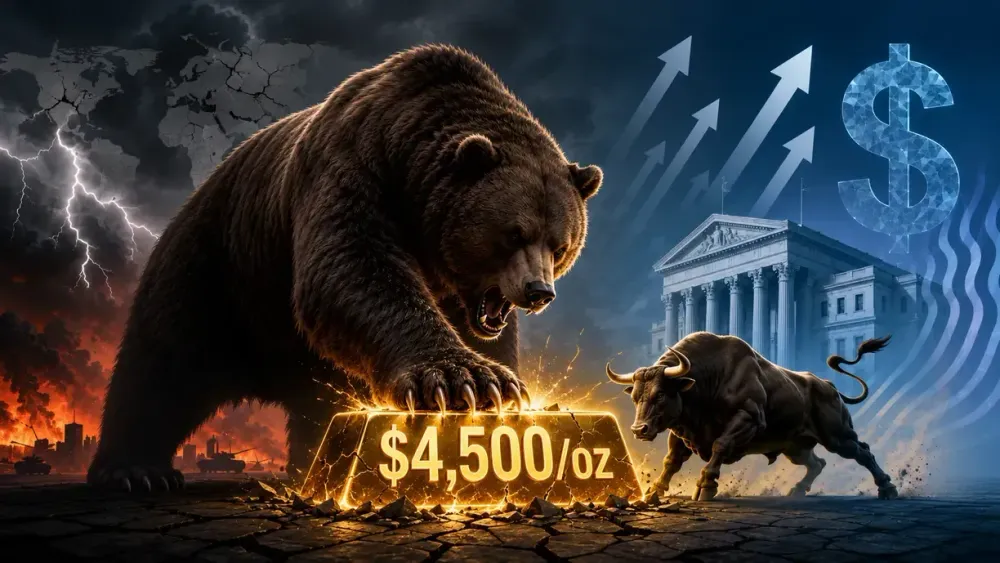 Wall Street stays bearish as gold clings to $4,500, Main Street maintains bullish bias as Fed rate hike concerns mount