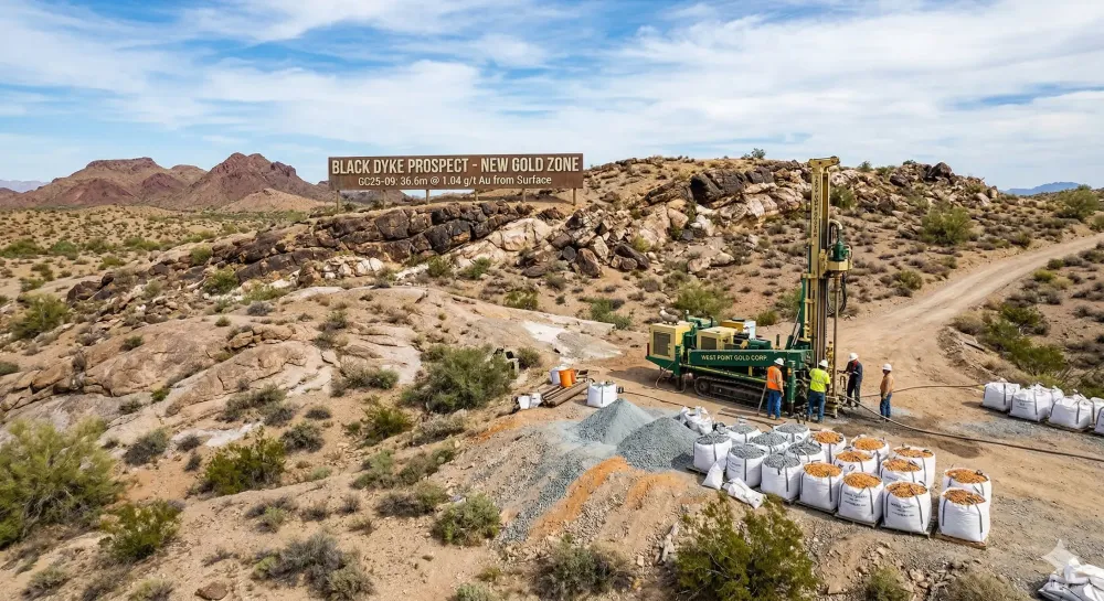 West Point Gold Defines New Gold Zone at Gold Chain; Black Dyke Drilling Returns 36.6m of 1.04 g/t Au from Surface