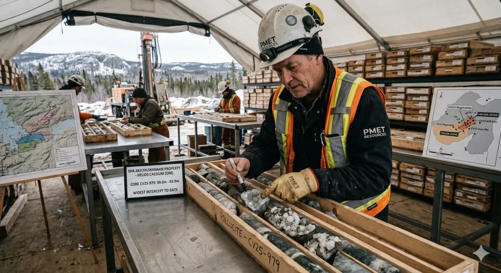 Widest Caesium Drill Intercept to Date at the Helios Caesium Zone in Final Batch of 2025 Drill Results from Shaakichiuwaanaan