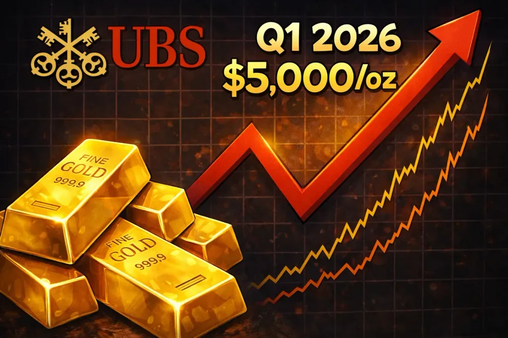 Gold will reach $5,000/oz by Q1 2026 amid broader commodities rally – UBS