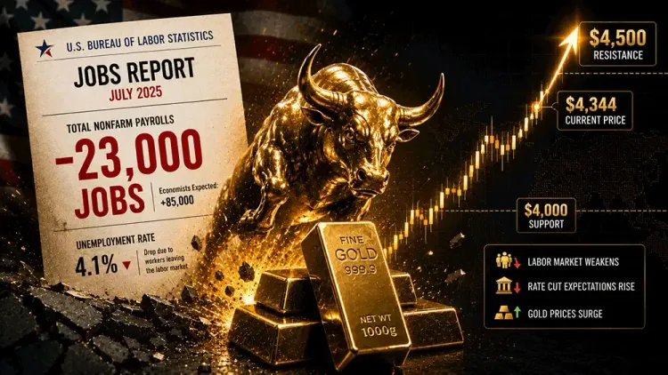 Gold breaks out following soft jobs data but could still struggle to get to $4,500