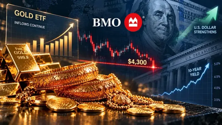 Gold price battles $4,300 support, but BMO sees underlying demand strengthening