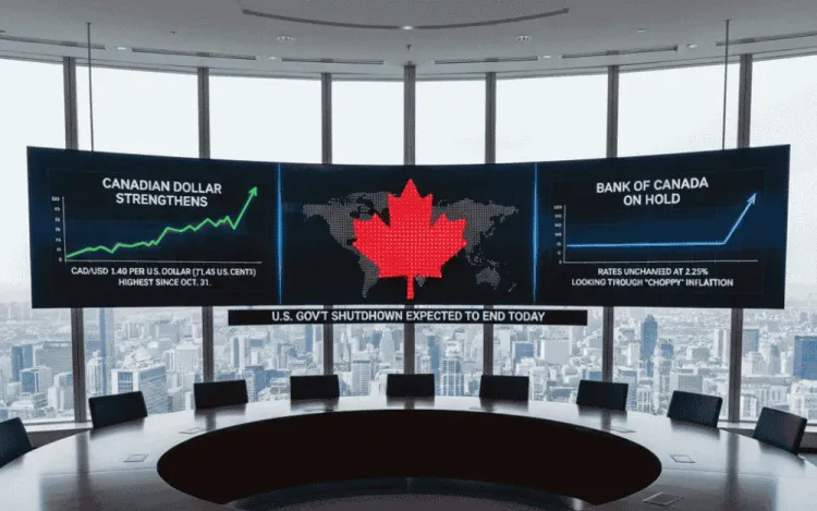 Canadian dollar rises to 12-day high as BoC minutes support move to the sidelines