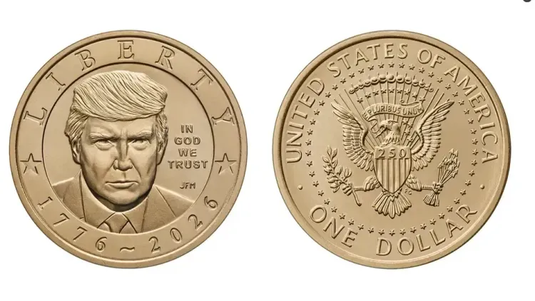 U.S. Treasury producing $1 gold-colored President Trump coins to celebrate 250th