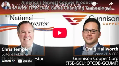 Chris Temple – “Gunnison Copper Corp. (TSE-GCU; OTCQB-GCUMF) — Jan. 9, 2026 interview with C.F.O. Craig Hallworth”