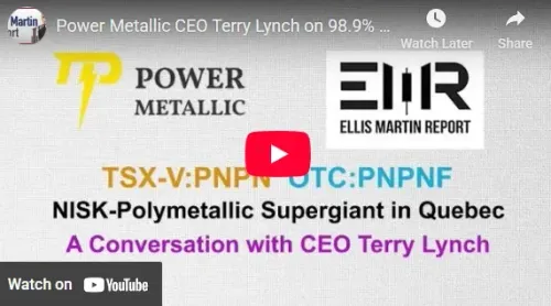 Ellis Martin Report – “Power Metallic CEO Terry Lynch on 98.9% Copper Recoveries and Lion Zone Shock-and-Awe Metallurgy” (Video)